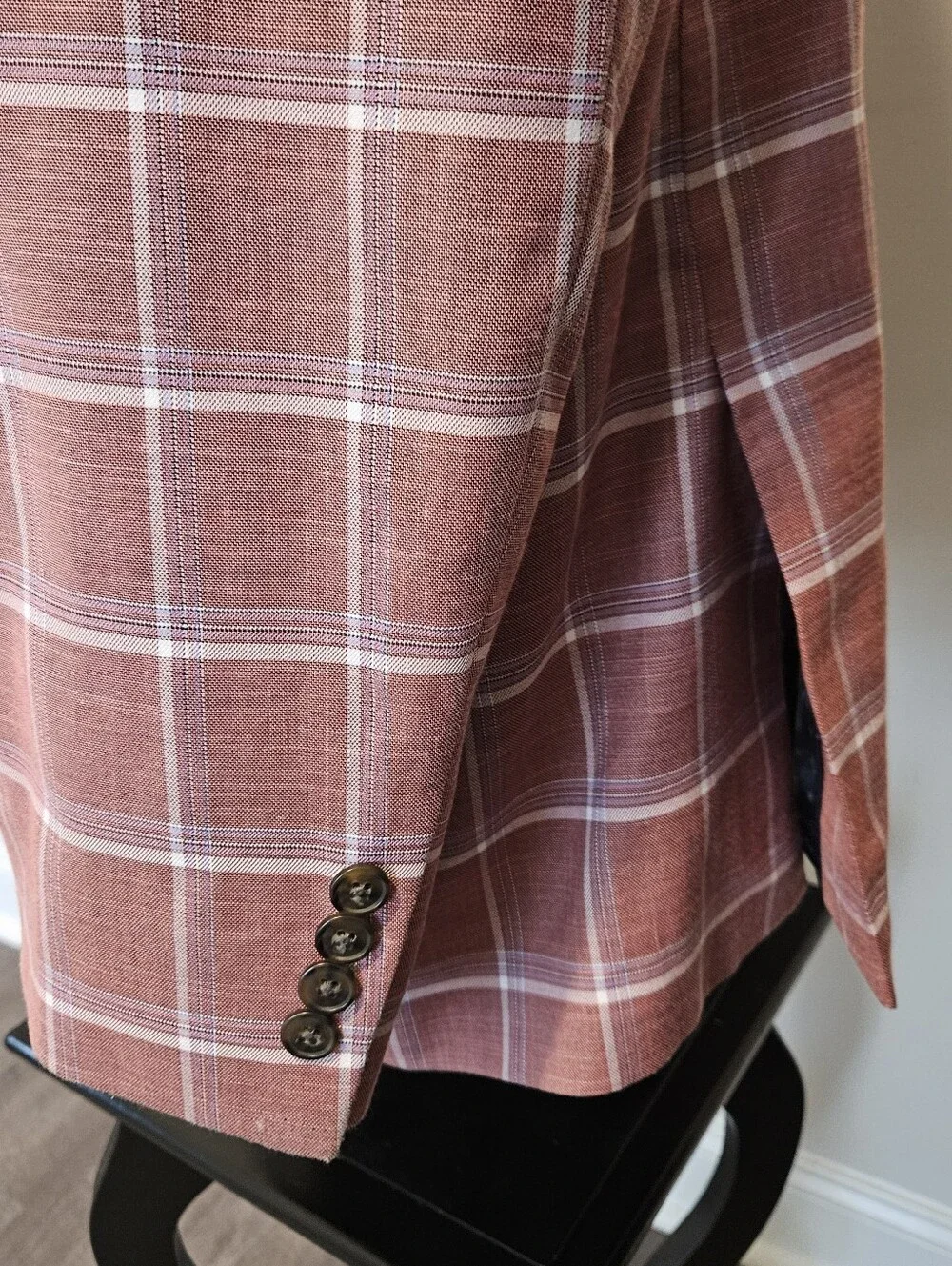 Oak‎ Hill Windowpane Sport Coat Two Button Plaid Size 2XL 50-52 Color Barry